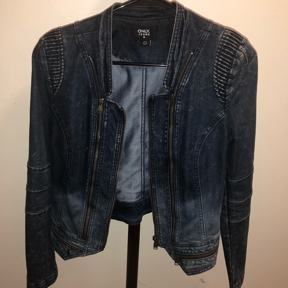 Only Jeans, Jean Jacket with zippers - Picture 1 of 4